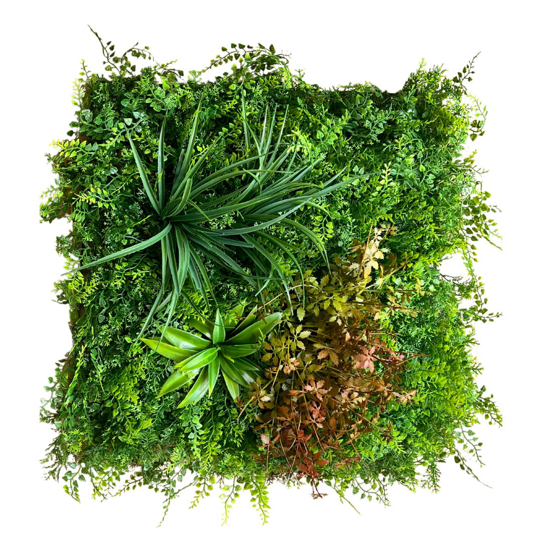 4pcs Lush Wild Savanna Artificial Plant Square Panel