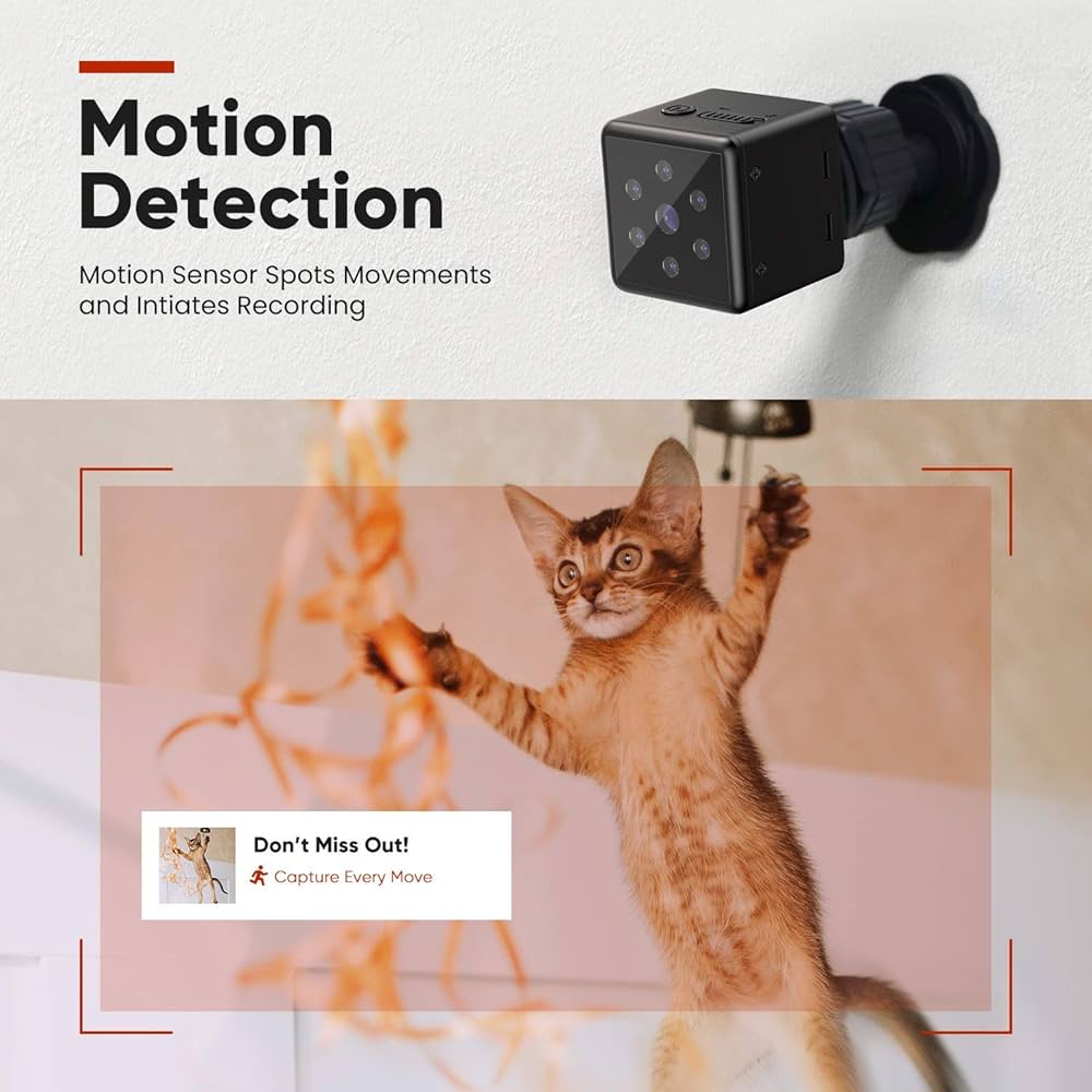 Mini Spy Cam 1080p Full HD - Mountable Hidden Video Camera Dash-cam With Motion Detection