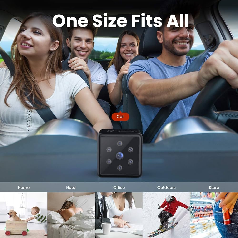 Mini Spy Cam 1080p Full HD - Mountable Hidden Video Camera Dash-cam With Motion Detection