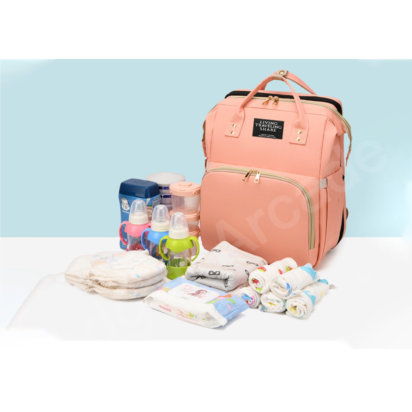Portable Mummy Backpack Multifunctional Temporary Sunshade Outdoor Crib