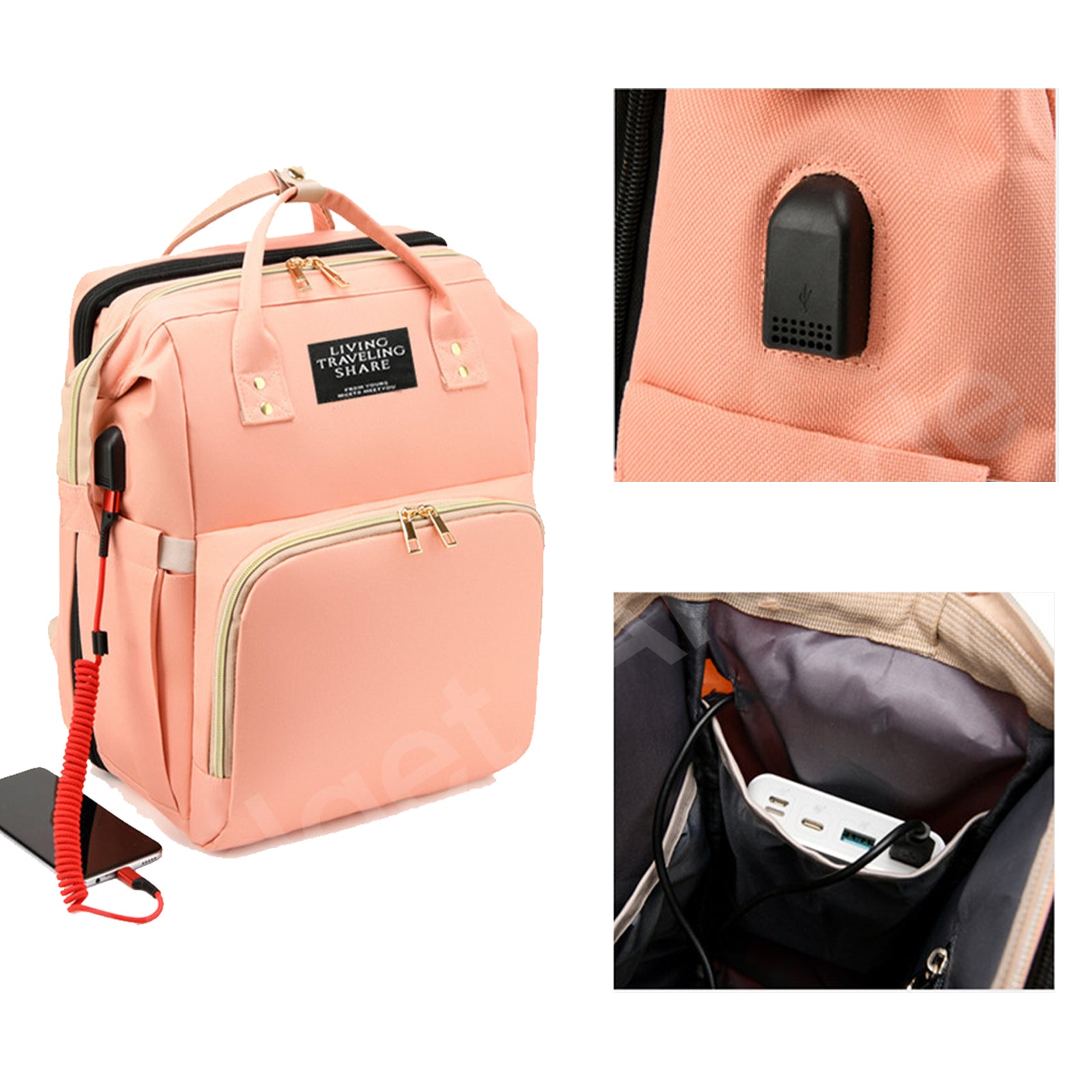 Portable Mummy Backpack Multifunctional Temporary Sunshade Outdoor Crib