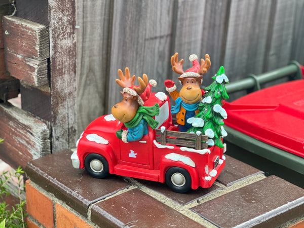 Christmas Holiday Truck Reindeer on a truck