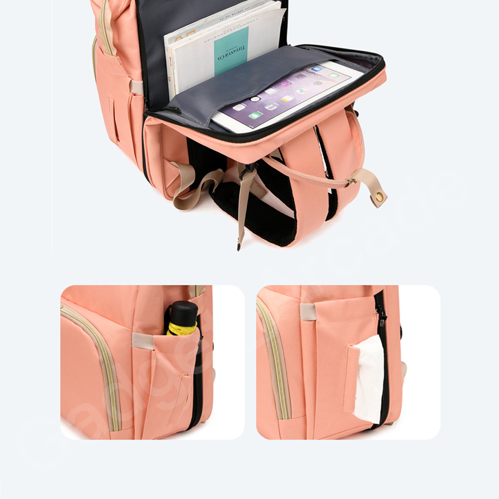 Portable Mummy Backpack Multifunctional Temporary Sunshade Outdoor Crib