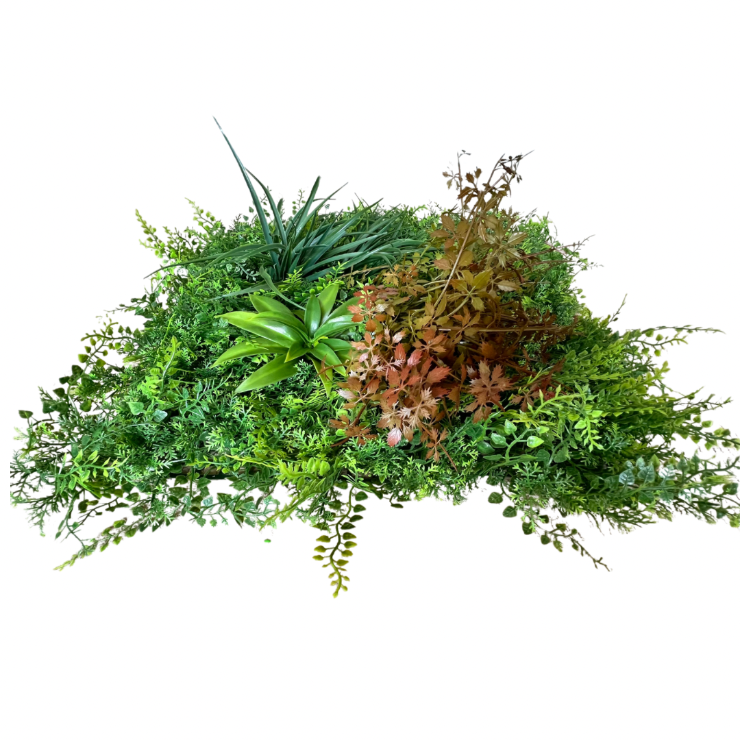 4pcs Lush Wild Savanna Artificial Plant Square Panel