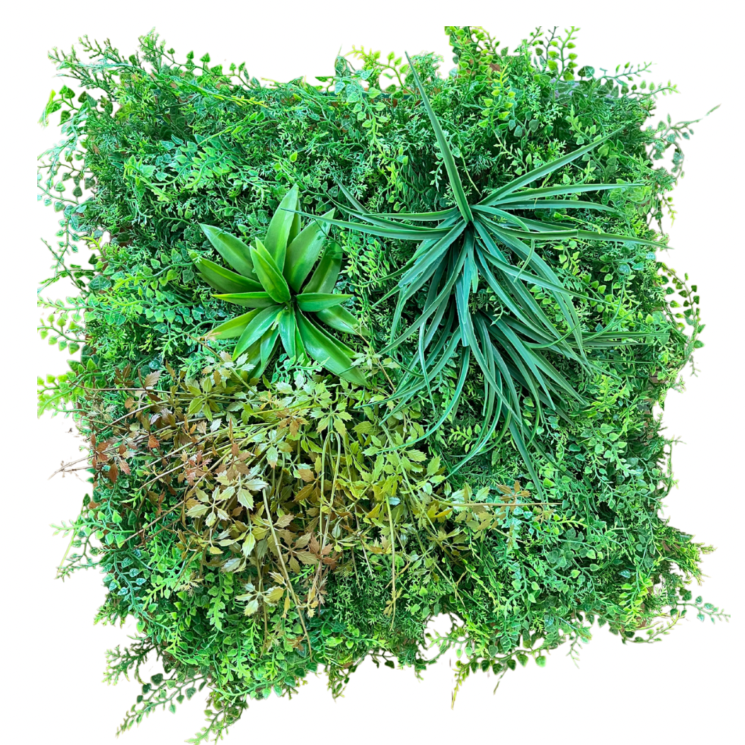 4pcs Lush Wild Savanna Artificial Plant Square Panel