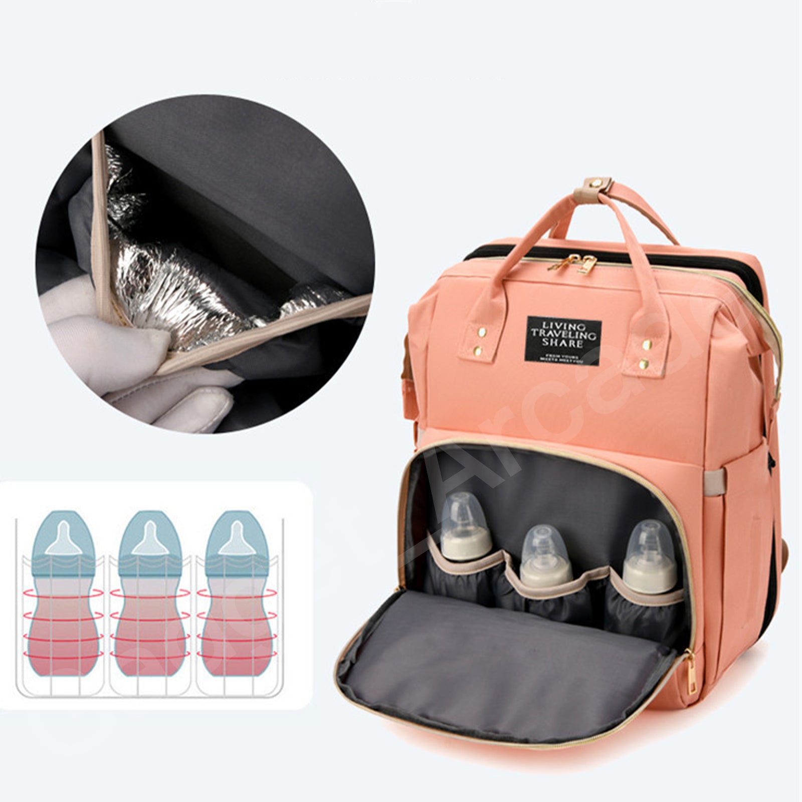 Portable Mummy Backpack Multifunctional Temporary Sunshade Outdoor Crib