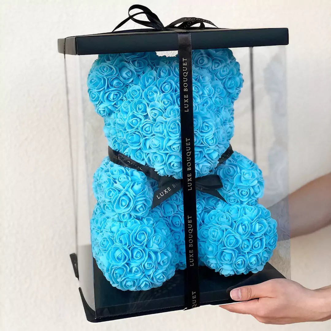 40cm Blue Bear By LUXE BOUQUET