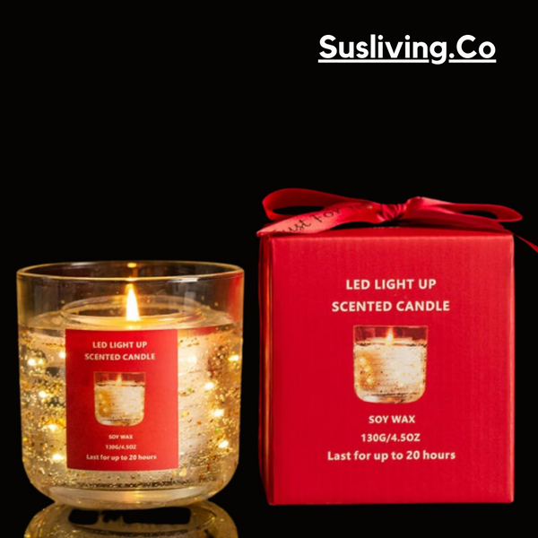 Valentine's Choice Soy Wax Scented Candle Twin Pack Solar Led Aromatherapy