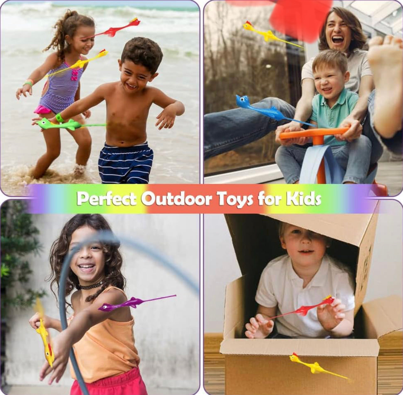 Stress relief Stretchy Chick Fidget Flying Slingshot Medium pack