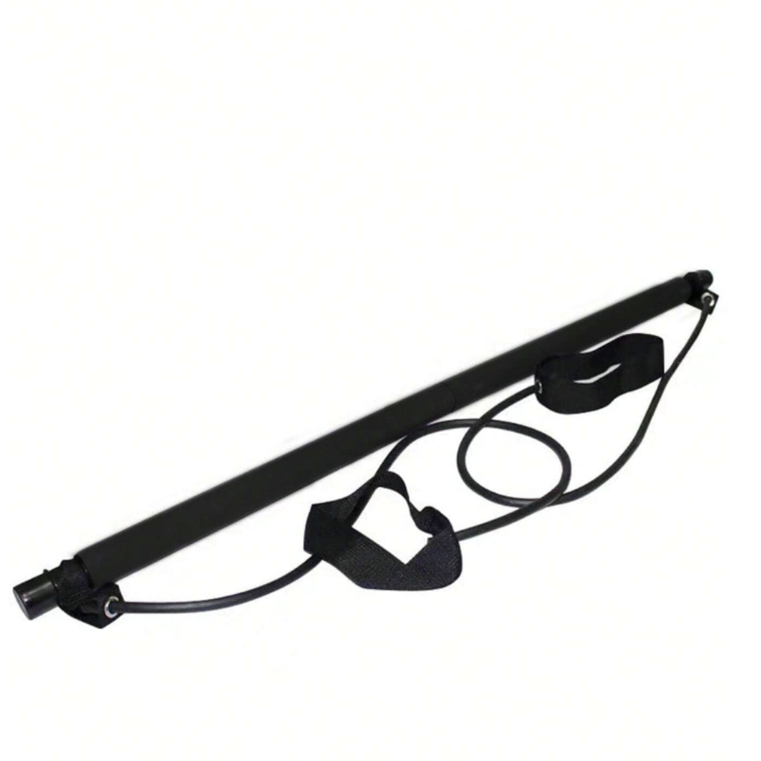 Susliving 便携式普拉提拉伸绳健身杆-黑色