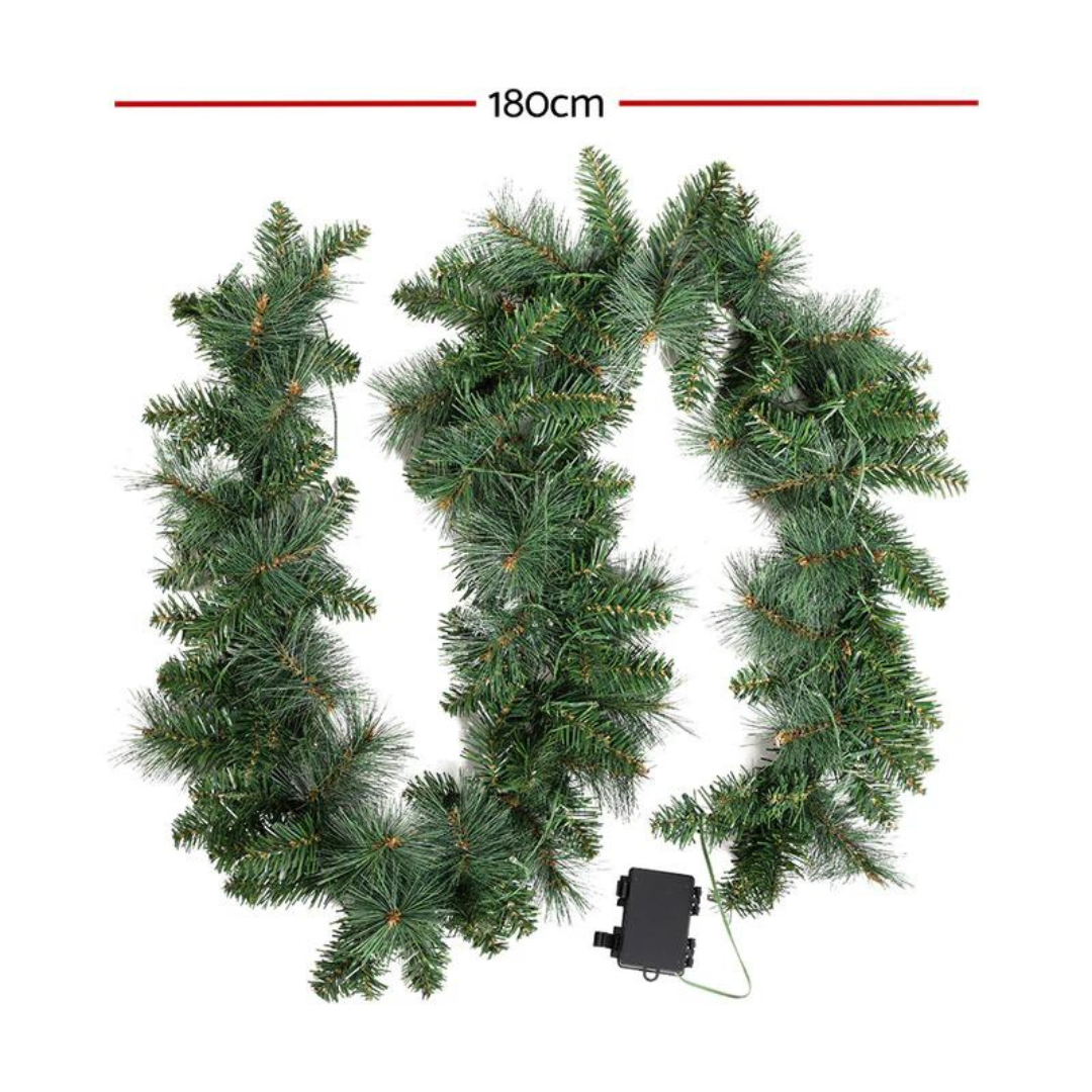 1.8 米圣诞花环,带 LED 灯派对雪花圣诞节 Jingle Jollys 出品