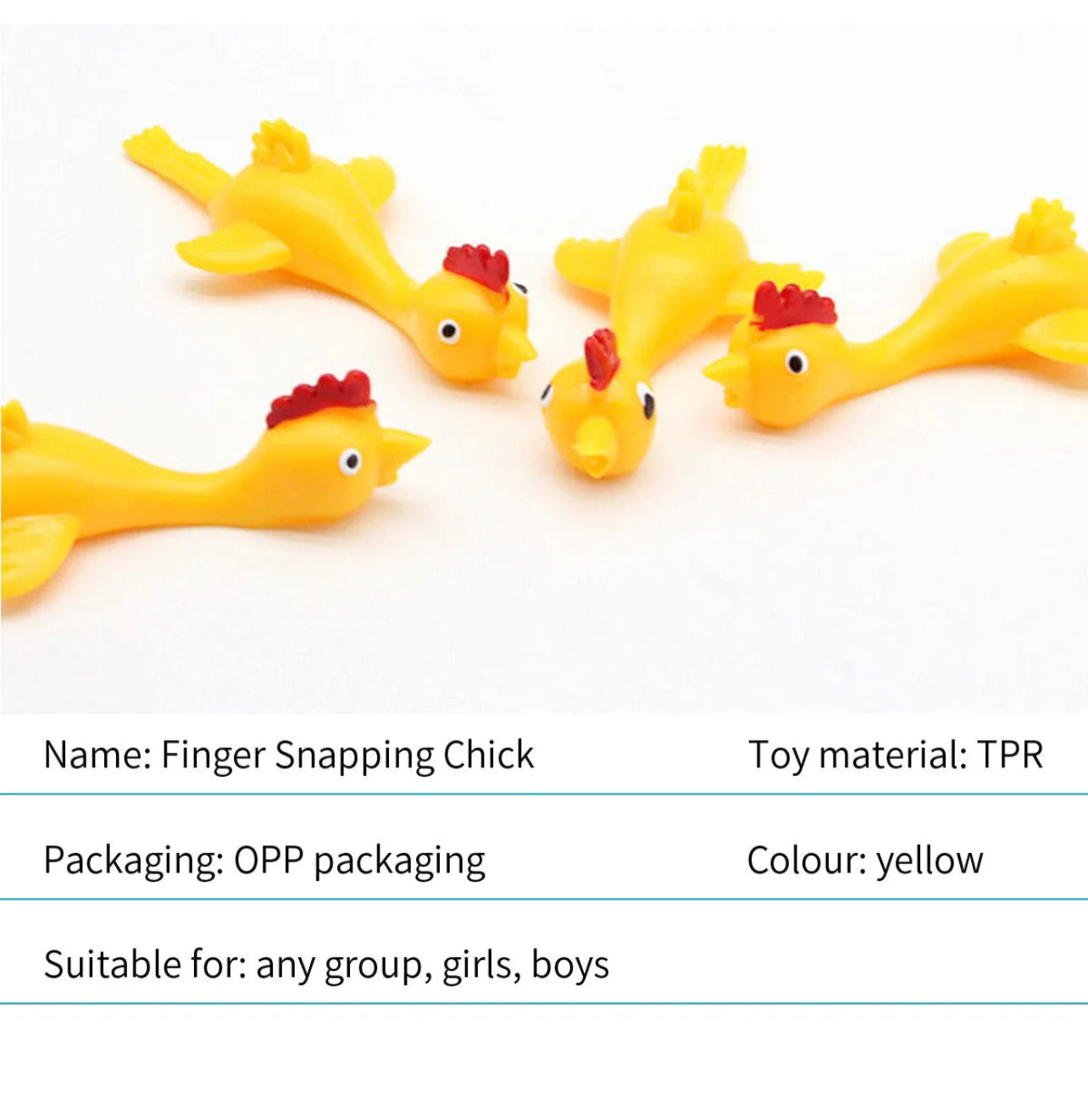 Stress relief Stretchy Chick Fidget Flying Slingshot Medium pack