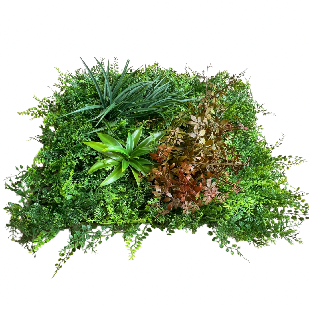 4pcs Lush Wild Savanna Artificial Plant Square Panel