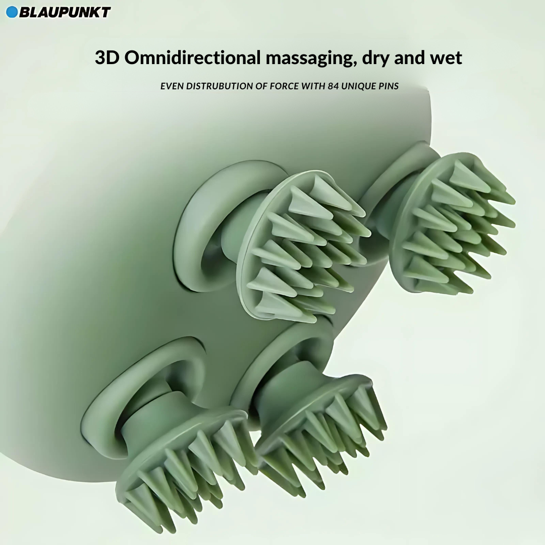 Blaupunkt Cat Massager Sapphire Green Hair Scalp Massage Designed In Germany