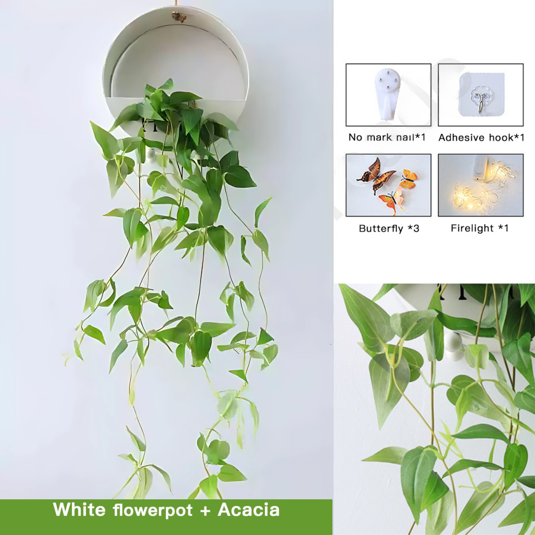 Nordic Home Faux Flower Wall Hanging Plant Garland Set