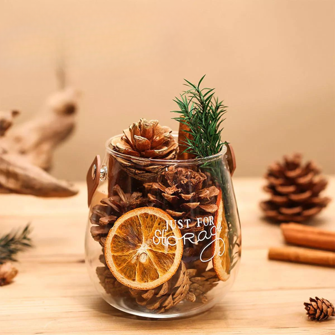 Susliving Dried Foliage Pinecones Eucalyptus Lemon Cinnamon Décor Home Aromatherapy