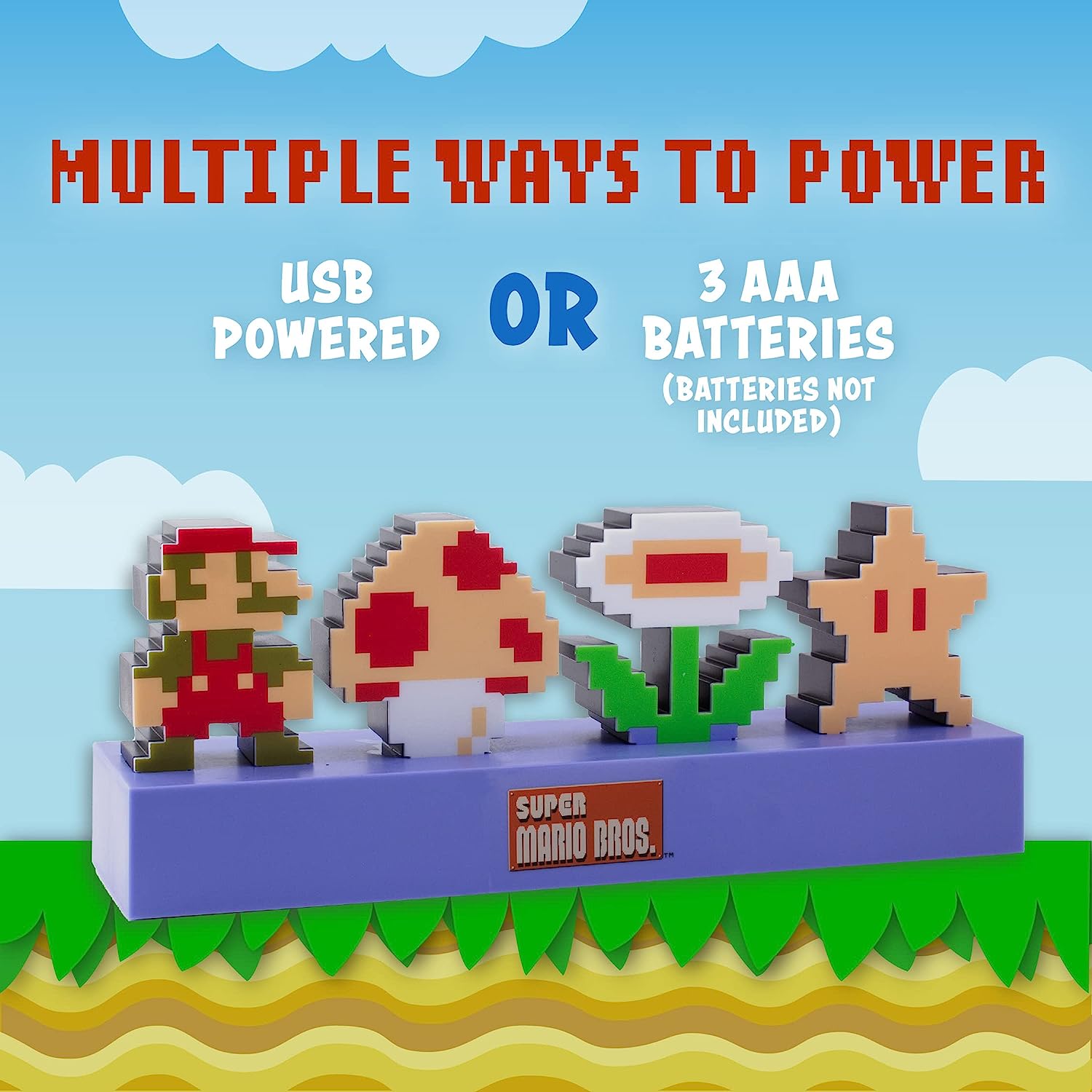 Super Mario Bros Icons Light Retro Music Companion Creative Christmas Xmas Gift Idea