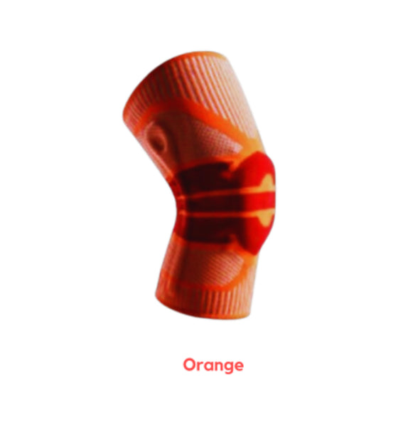 High Performance Compression Knee Brace Knee Protector with silicon pad - Orange