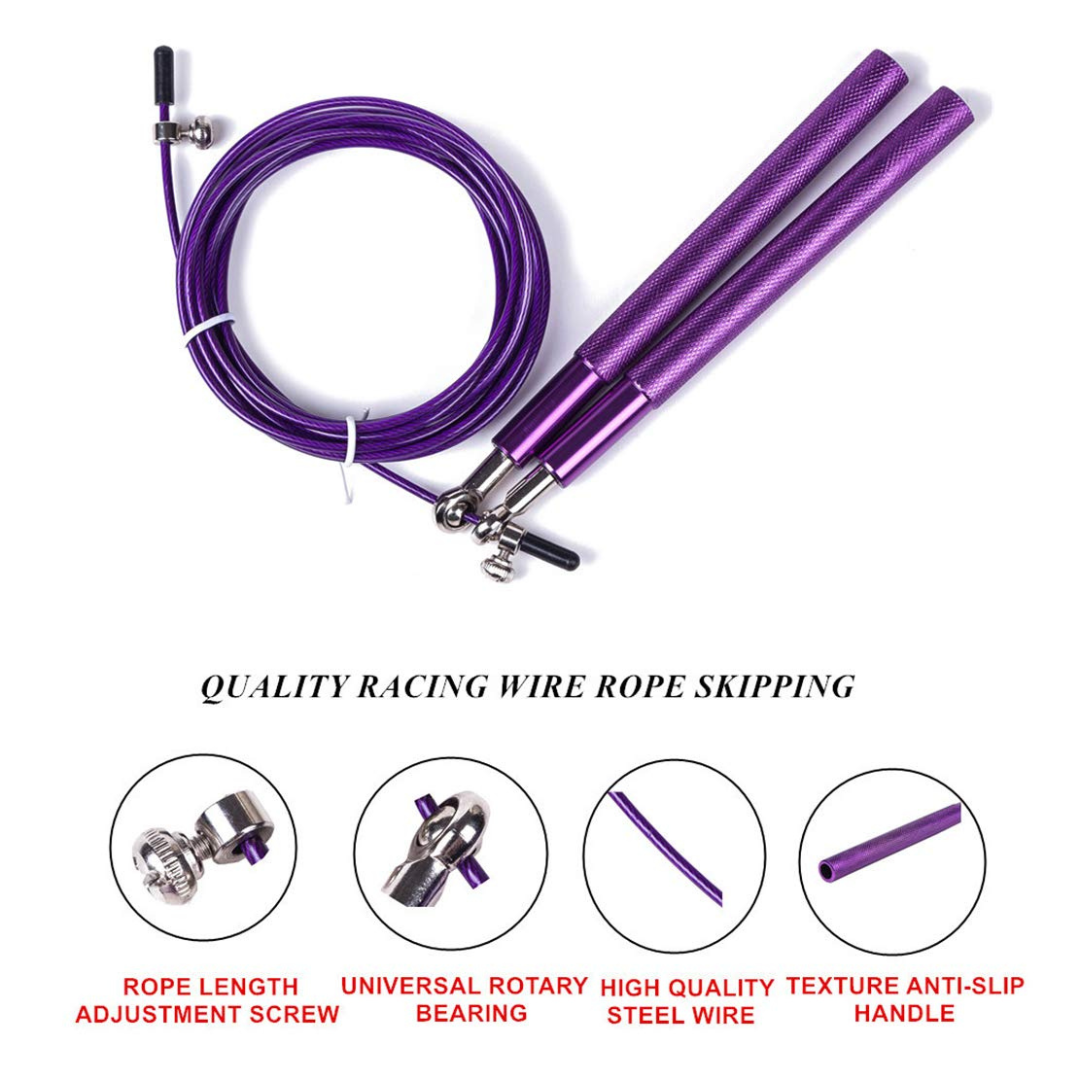 Adjustable Skipping Rope Purple
