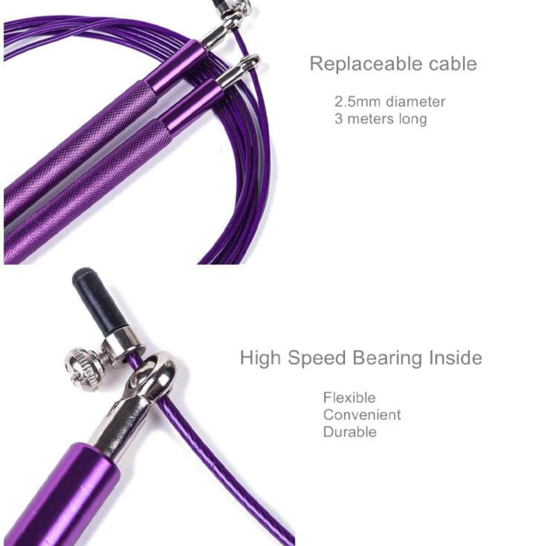 Adjustable Skipping Rope Purple