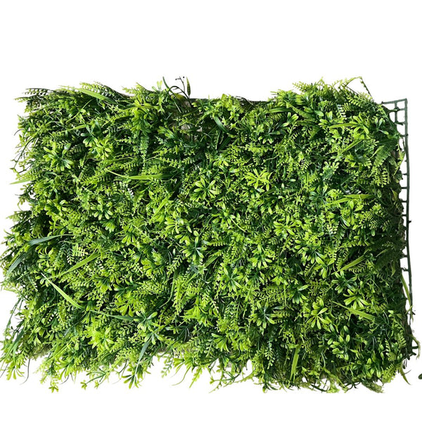 Pack Of 10 Lush Spring UV Proof Artificial Faux Grass Vertical Wall Panel 40 by 60cm