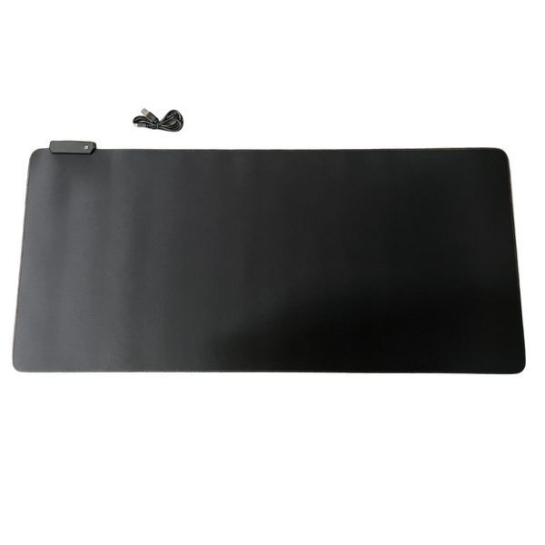 RGB Gaming Pad Mouse Pad Rubber Keyboard Black Large Rectangular
