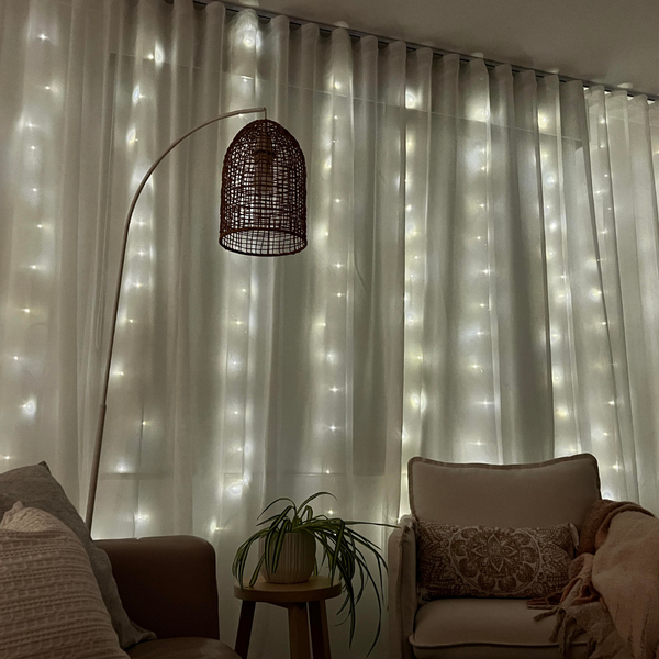 Susliving LED Curtain Fairy String Lights Remote Controlled USB Connection