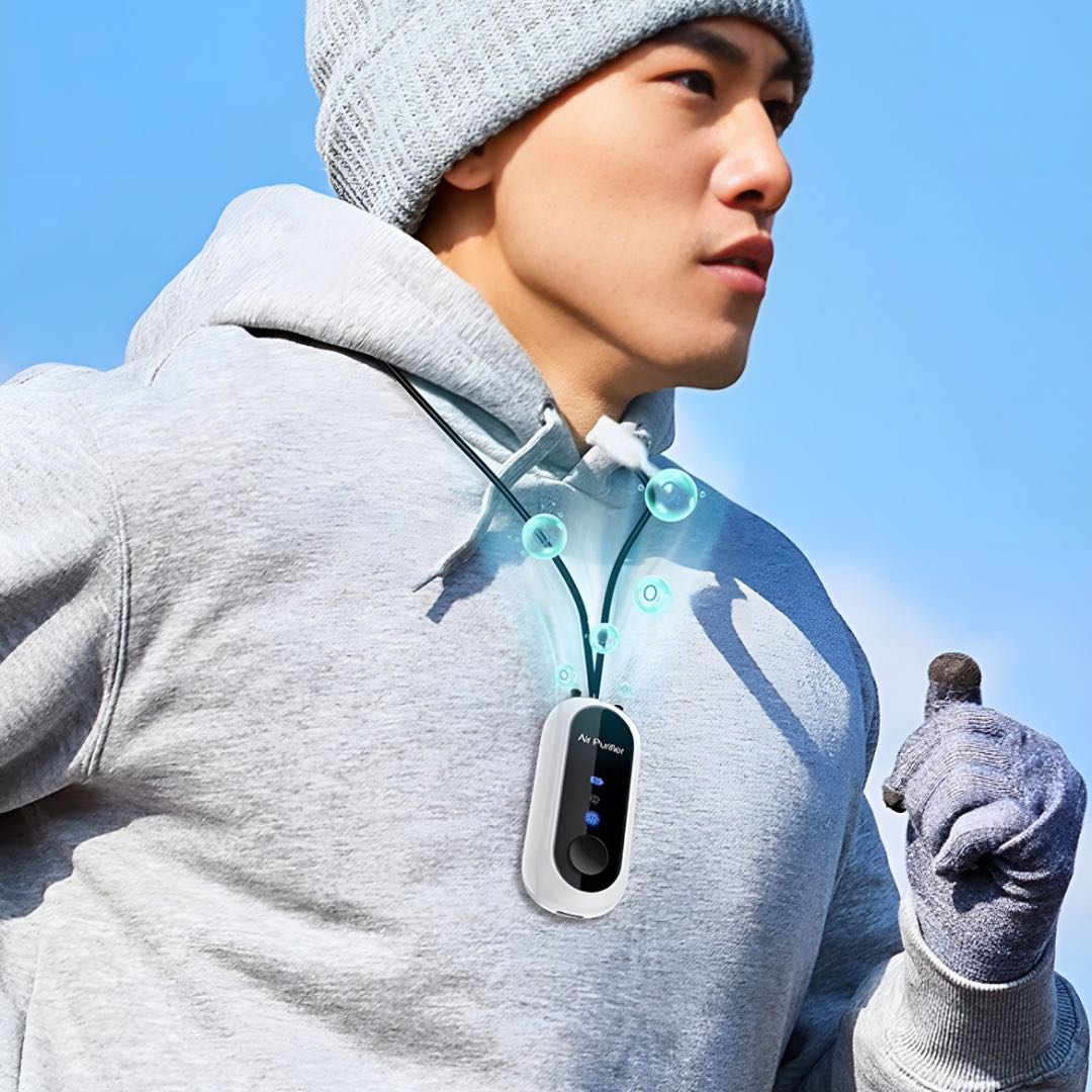 Susliving 便携式负离子空气净化器项链 白色