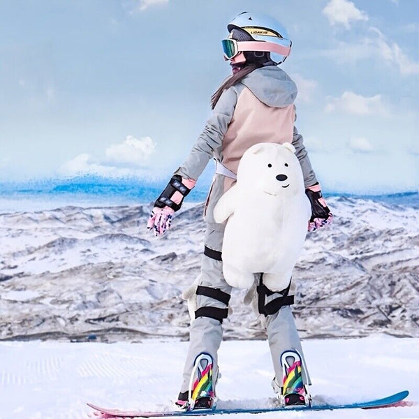 Susliving Snowboarding White Sport Knee Support Polar Bear Hip Protector