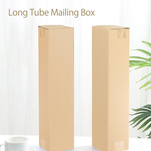 20x Long Tube Carton Mailing Box 310 x 65 x 65mm Brown - Gadget arcade