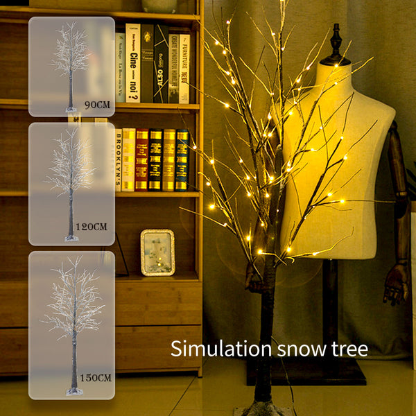 Xmas Simulation Snow Tree Light LED Christmas Branch Festival Home Garden Celebr - Gadget arcade