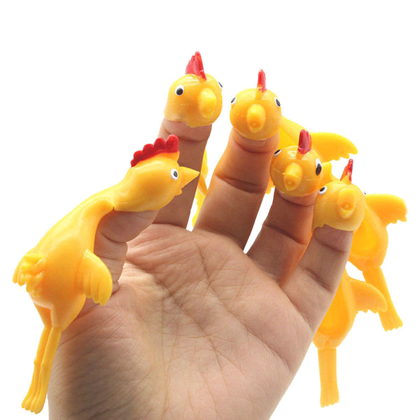 5Pcs Stretchy Fidget Flying Chicken Turkey Party Fillers Gift Sticky ADHD Toy AU - Gadget arcade