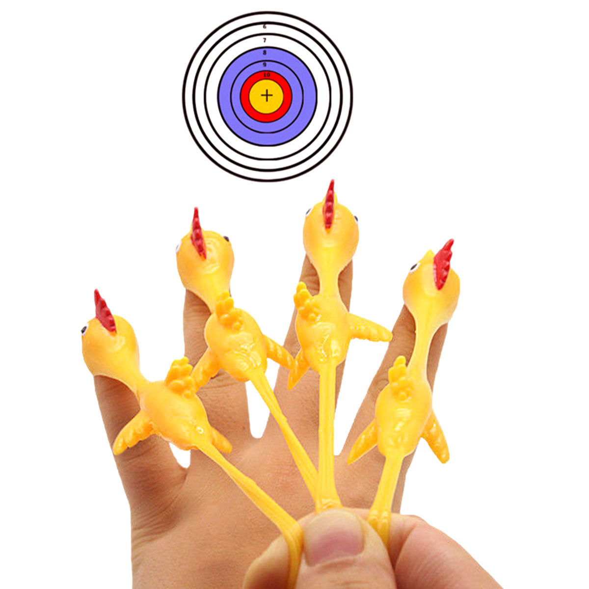 5Pcs Stretchy Fidget Flying Chicken Turkey Party Fillers Gift Sticky ADHD Toy AU - Gadget arcade