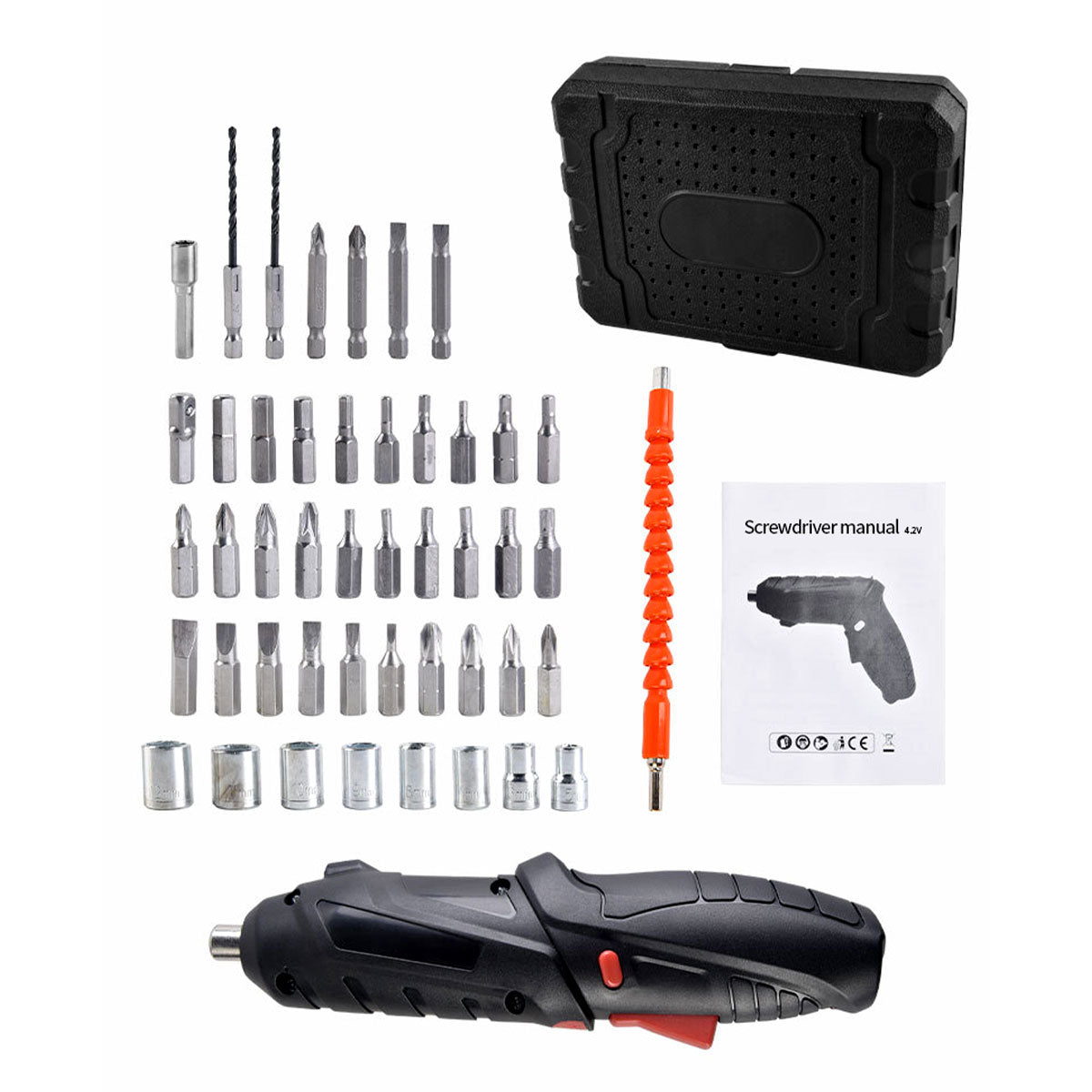 48Pcs 4.2V Rechargeable USB Cordless Screwdriver Electric Tool Set Screw Driver - Gadget arcade