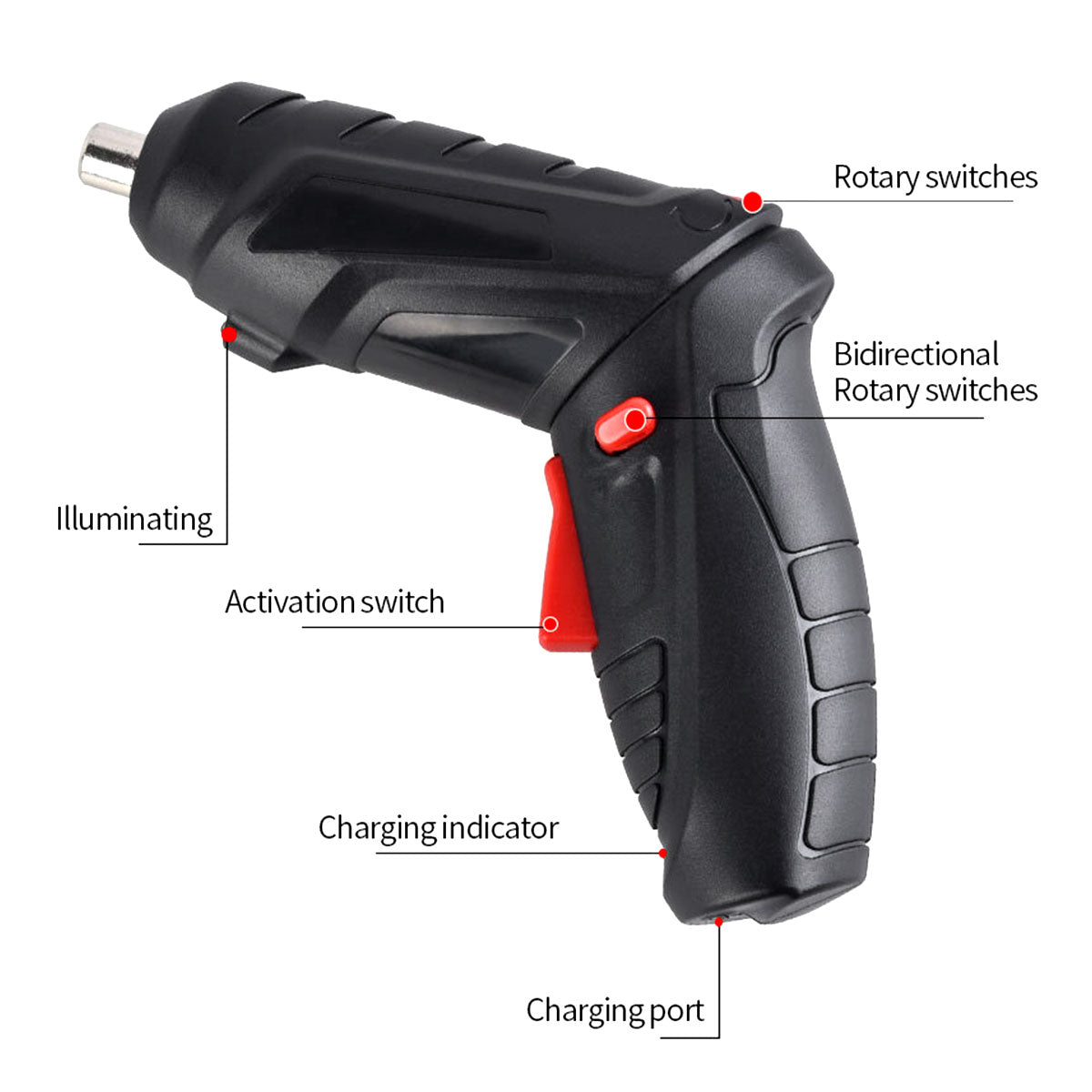 48Pcs 4.2V Rechargeable USB Cordless Screwdriver Electric Tool Set Screw Driver - Gadget arcade