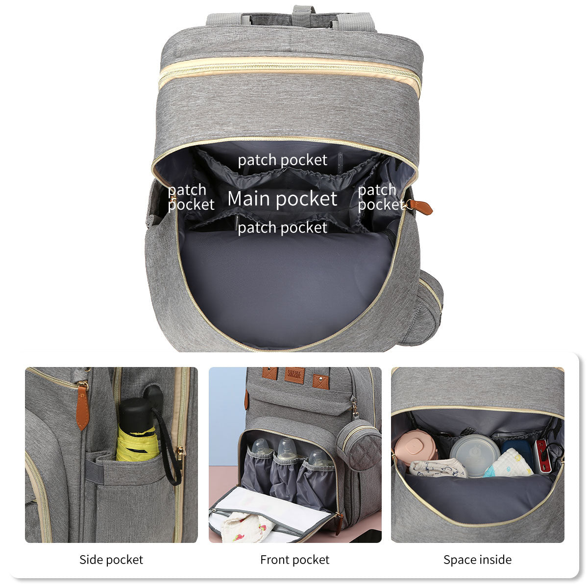 Mummy Baby Bag Upgraded Sleeping Mosquito Net Folding Crib Bed Backpack Outdoor - Gadget arcade