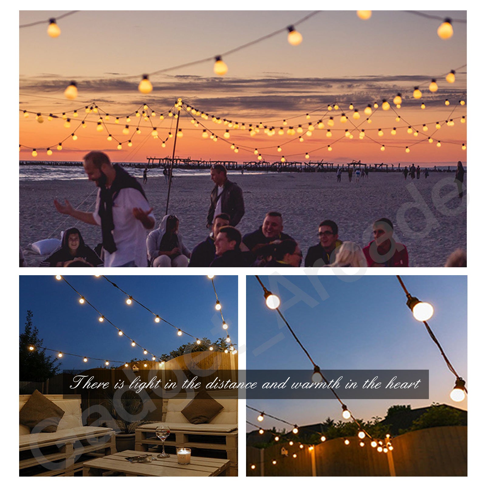 G40 Bulbs LED Light String Wedding Party Outdoor Waterproof Retro Decoration - Gadget arcade