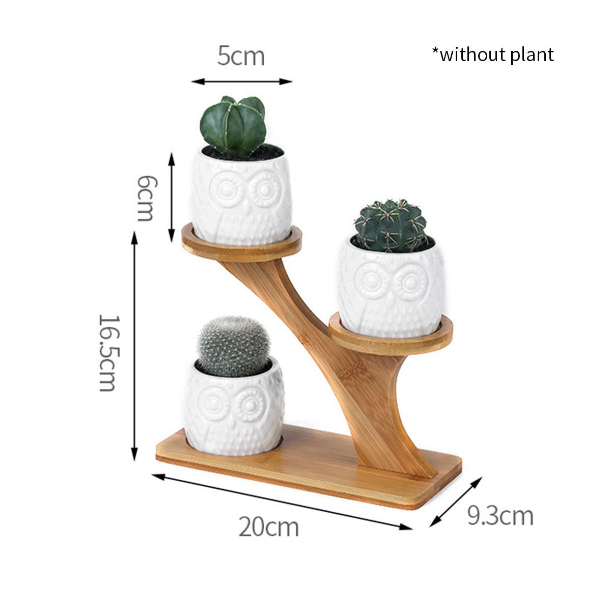 Flower Planter Ceramic Pots Bamboo Drag Creative Home Office Study Garden Decor - Gadget arcade