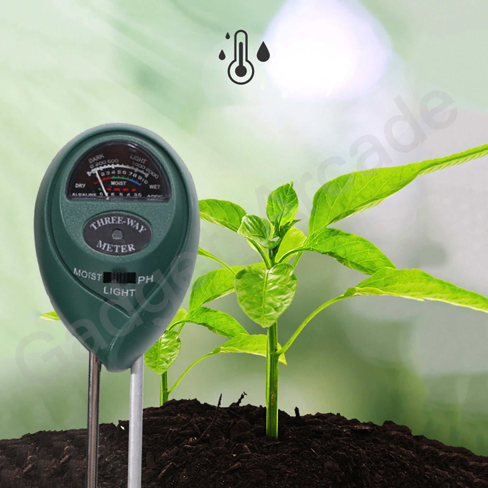 3 in 1 Soil PH Water Moisture Tester - Gadget arcade