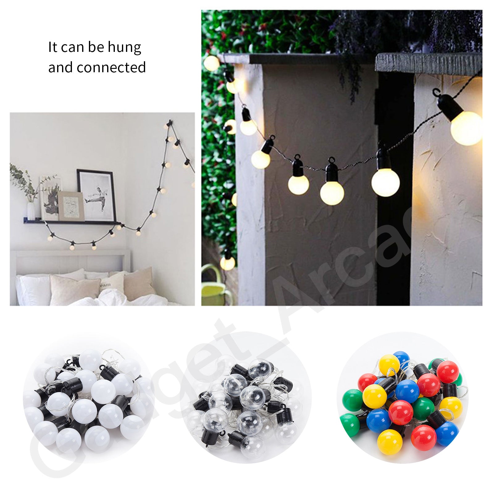 G40 Bulbs LED Light String Wedding Party Outdoor Waterproof Retro Decoration - Gadget arcade