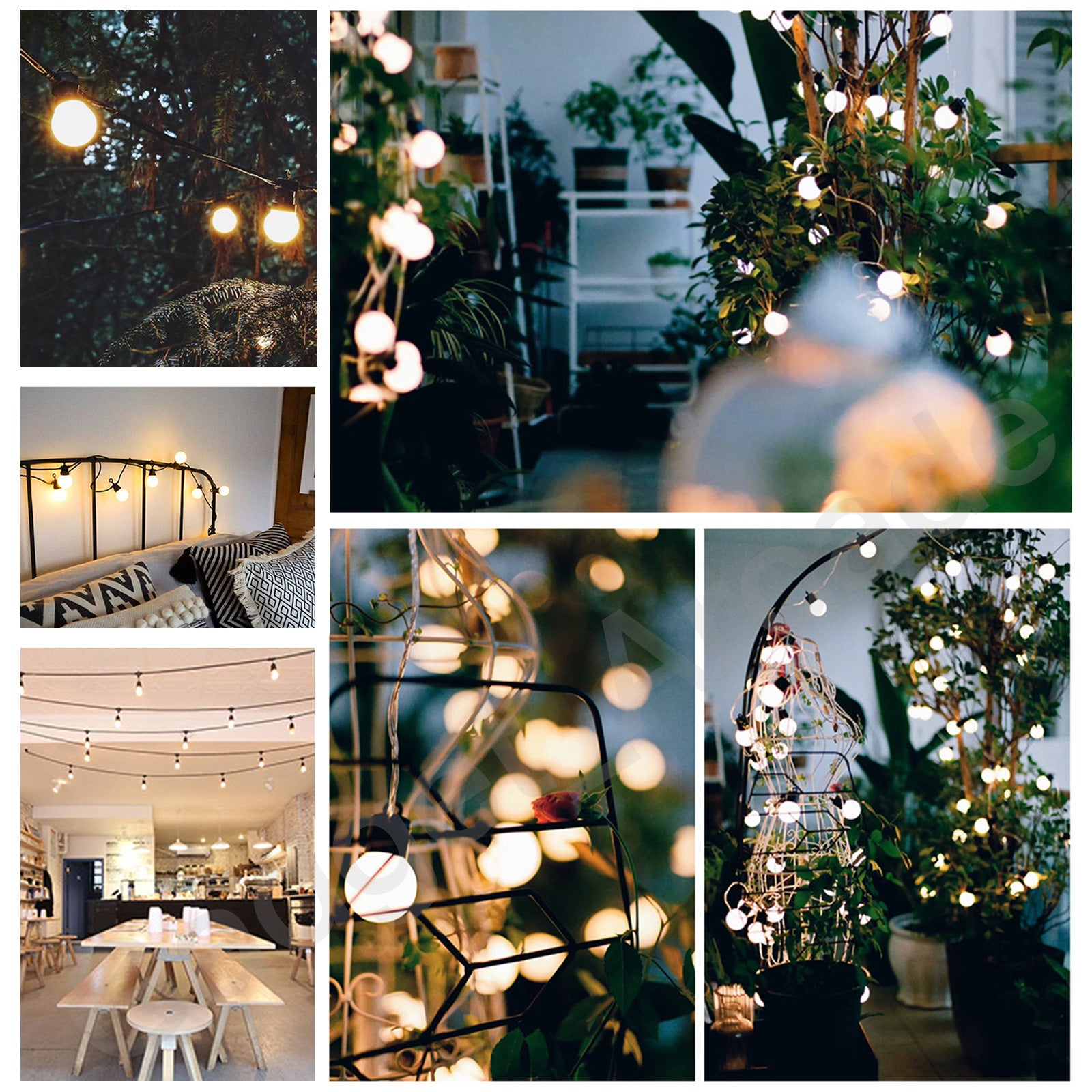 G40 Bulbs LED Light String Wedding Party Outdoor Waterproof Retro Decoration - Gadget arcade
