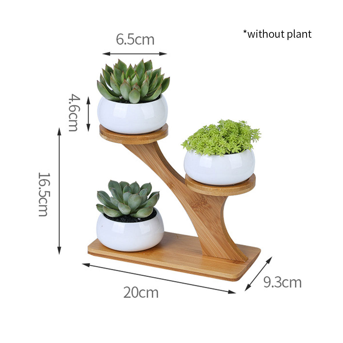 Flower Planter Ceramic Pots Bamboo Drag Creative Home Office Study Garden Decor - Gadget arcade