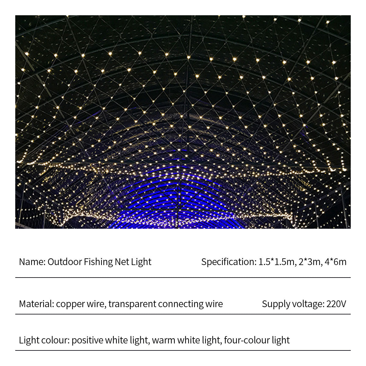 LED String Fairy Lights Net Mesh Curtain Xmas Wedding Party Garden Decor Outdoor - Gadget arcade