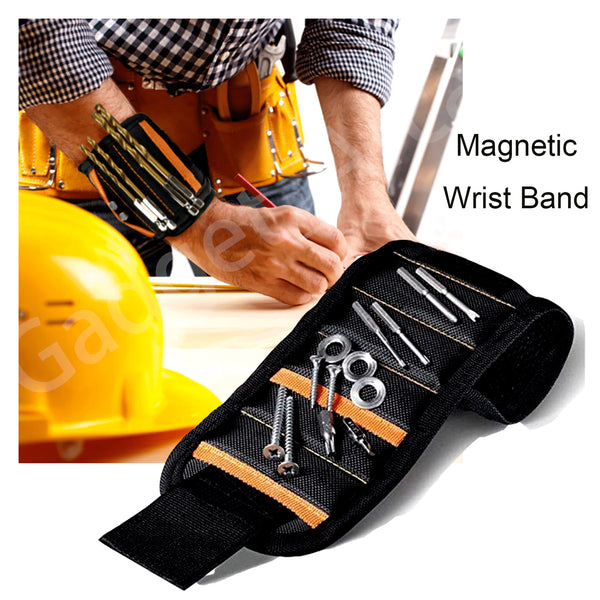 2 x Strong Magnetic Wrist Band Strap Magnet Screws Bolts Nuts Nails Tools Holder - Gadget arcade