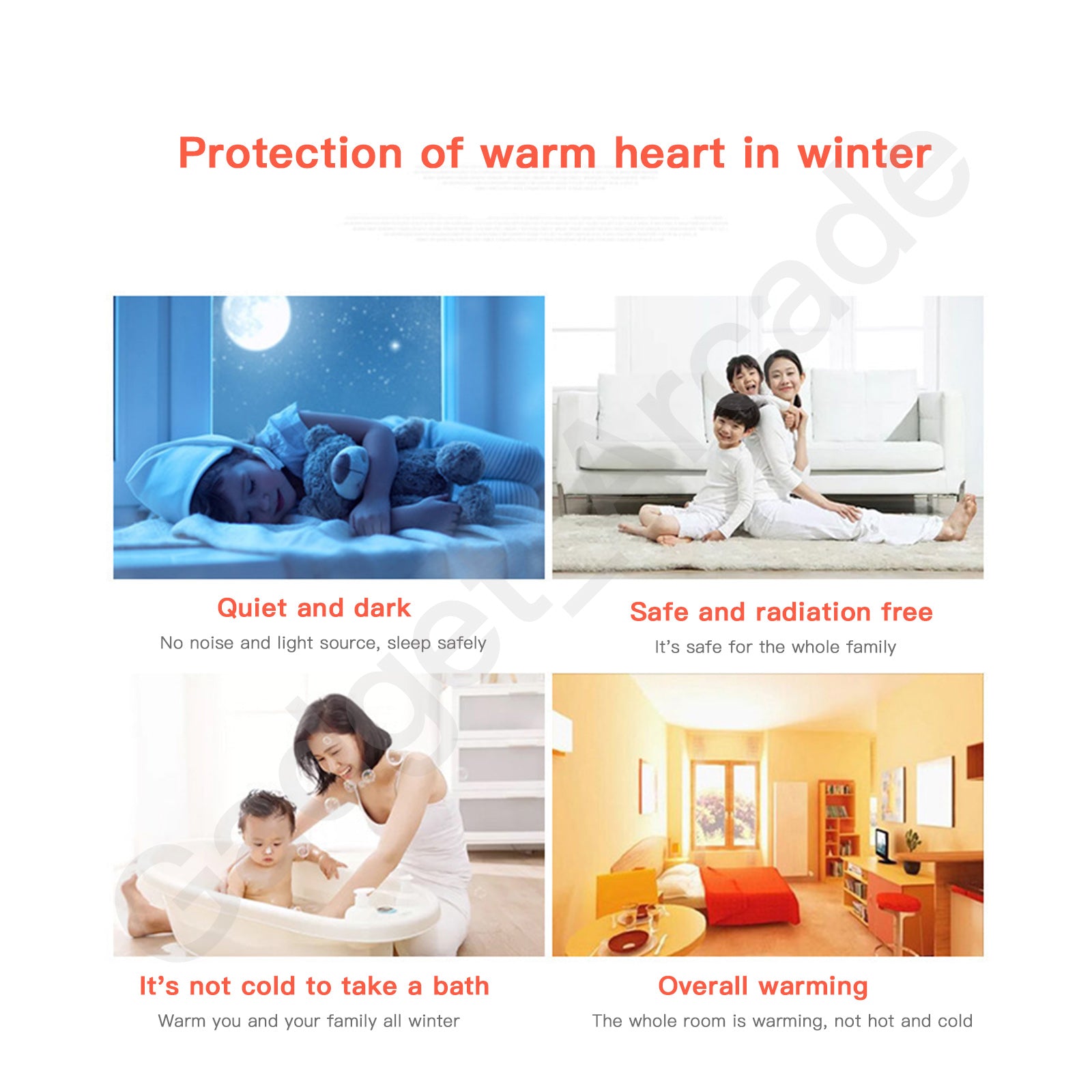 Mini Electric Flame Heater Warm Radiator Air Blower Home Remote Control Portable - Gadget arcade