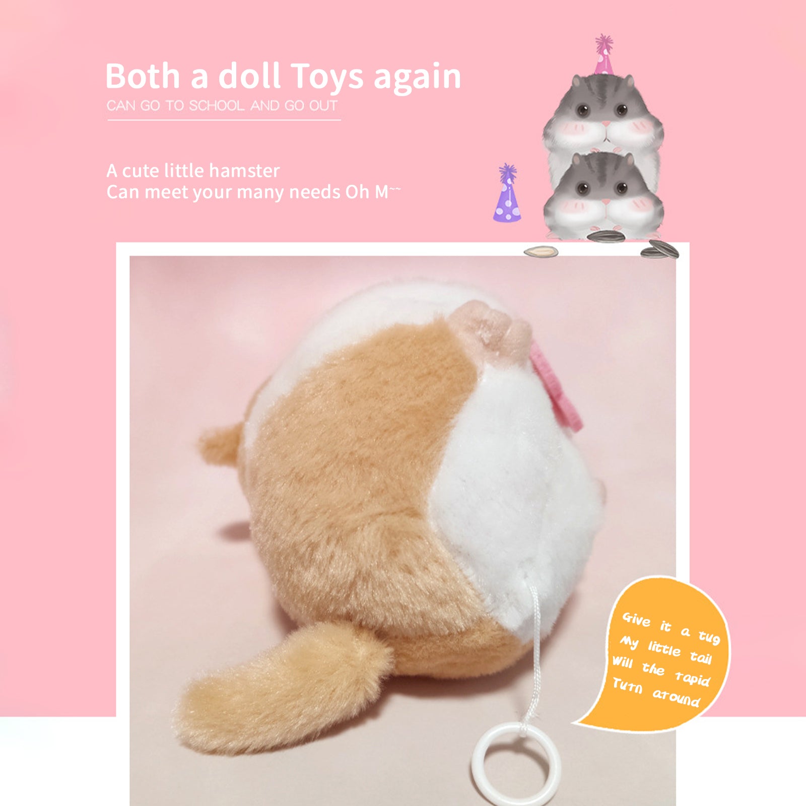 Tiktok Wag Tail Hamster Animal Cute Gift Toys Entertainment Home - Gadget arcade