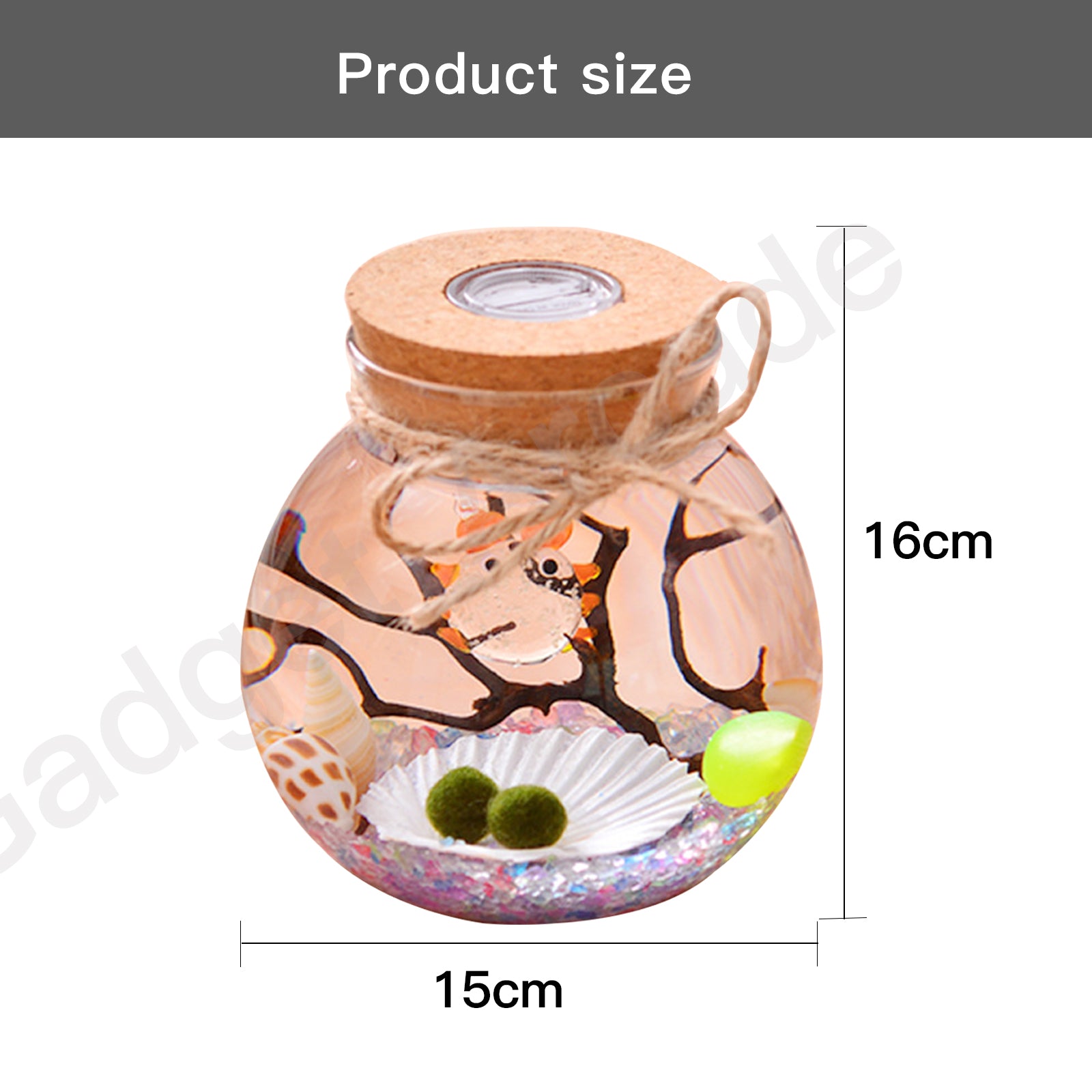 Glass Flower Pot LED Light Planter Bonsai Gift Garden Kitchen Home office Decor - Gadget arcade