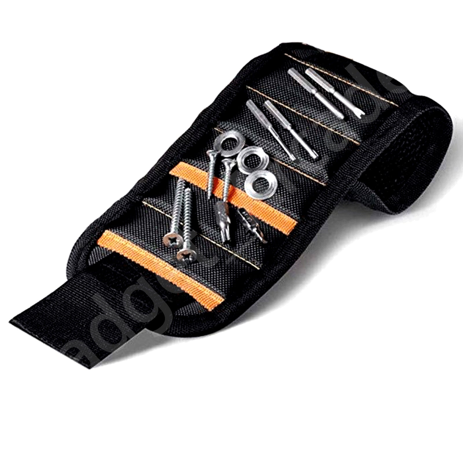 2 x Strong Magnetic Wrist Band Strap Magnet Screws Bolts Nuts Nails Tools Holder - Gadget arcade