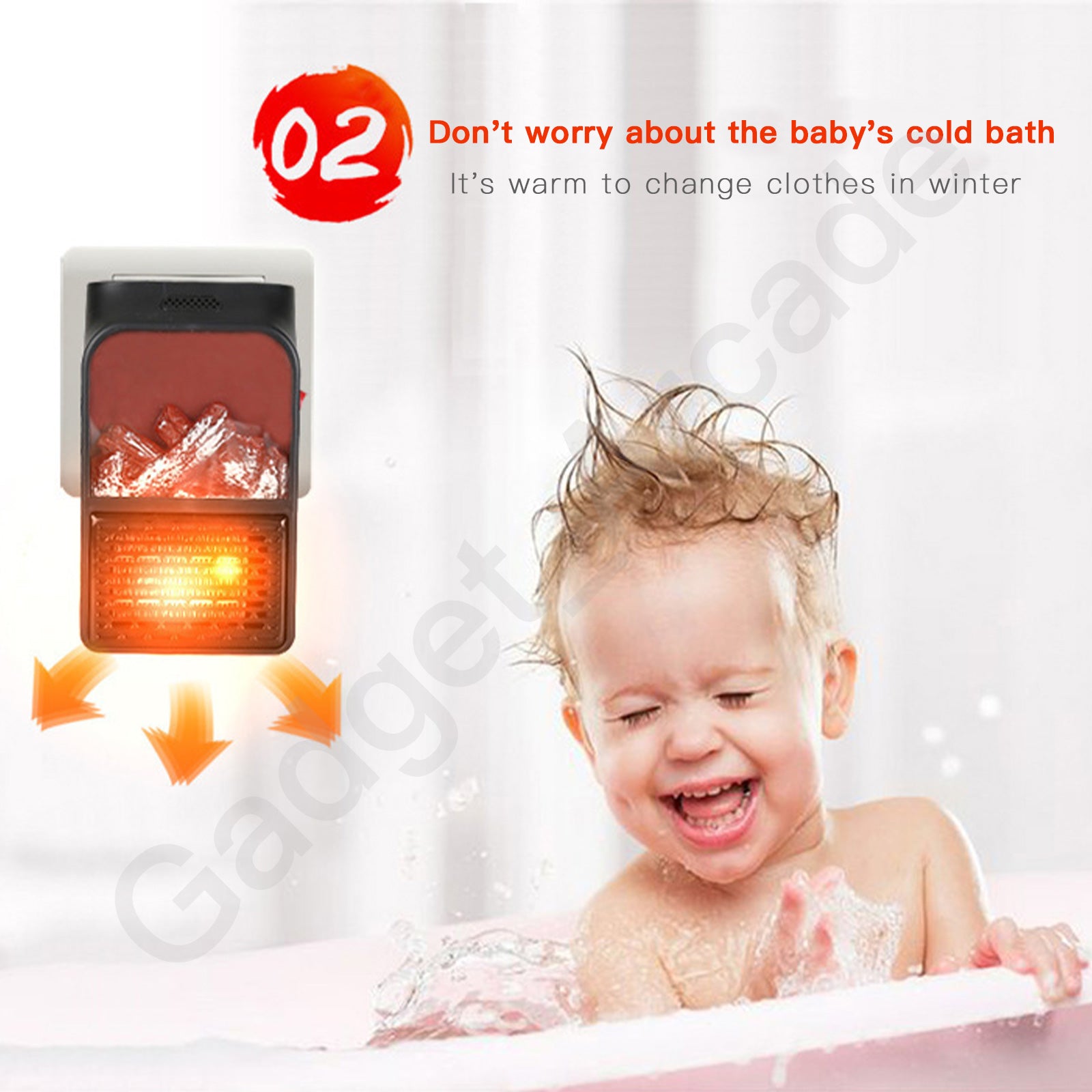 Mini Electric Flame Heater Warm Radiator Air Blower Home Remote Control Portable - Gadget arcade