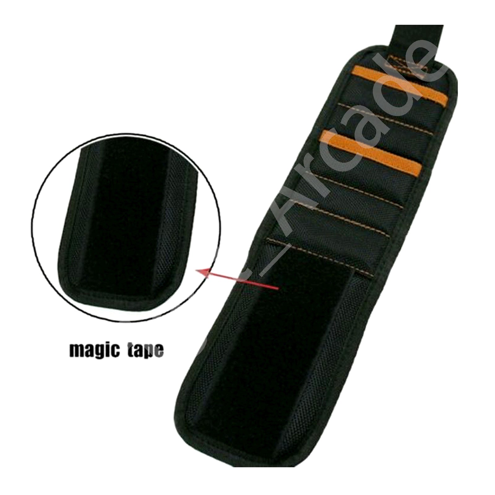 2 x Strong Magnetic Wrist Band Strap Magnet Screws Bolts Nuts Nails Tools Holder - Gadget arcade